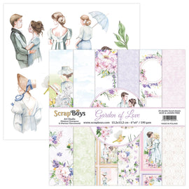 Garden Of Love Collection 6 x 6in Double Sided Paper - Scrap Boys GALO-09