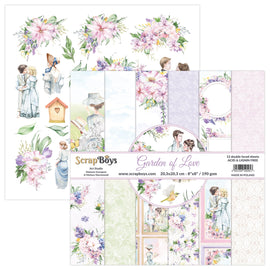 Garden Of Love Collection 8 x 8in Double Sided Paper - Scrap Boys GALO-10