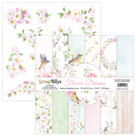 Flower Dreams Collection 6 x 6in Double Sided Paper - Scrap Boys FLDR-09