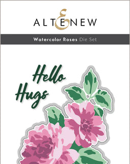Watercolor Roses Stencil & Die Set
