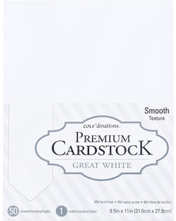 Core'Dinations Premium Cardstock 110lb White 50/pkg