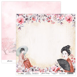 Japanese Beauty Sheet 1 12 x 12in Double Sided Paper - Scrap Boys JABE-01