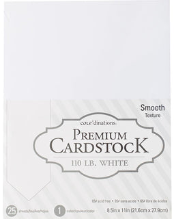 Core'Dinations Premium Cardstock 110lb White 25/pkg