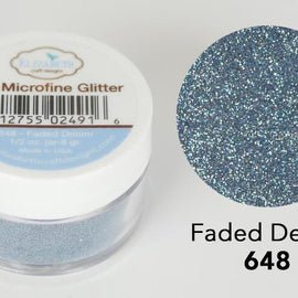 Faded Denim - Silk Microfine Glitter (648)
