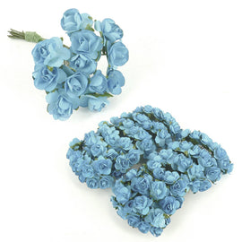 Artdeco Creations x Paper Roses - Bright Blue - approx. 1cm heads