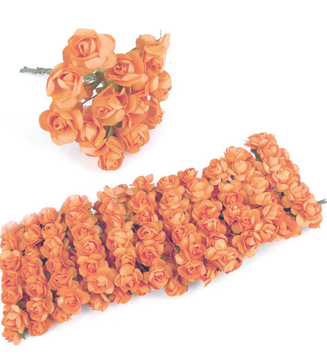 Artdeco Creations x Paper Roses - Tangerine - approx. 1cm heads