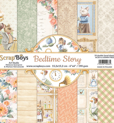 Bedtime Story Collection 6 x 6in Double Sided Paper - Scrap Boys BEST-09