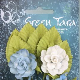 Blue Tea Roses with Leaves (TRB)