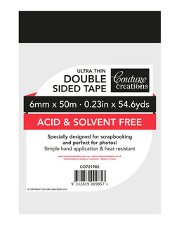 Couture Creations Double Sided Tape Standard 6mm x 50m CO721985