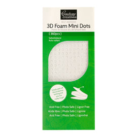 3D Foam Adhesive White Mini Dots (360 pcs) (CO723781)