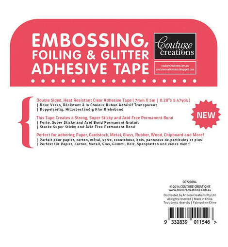 Couture Creations Adhesive Embossing, Foil and Glitter Tape (7mm x 5m) CO723894