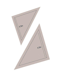 Couture Creations Die - QU - Quilting Half Square Triangle 3.5in + 4.5in