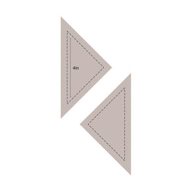 Couture Creations Die - QU - Quilting Quarter Square Triangle 4in