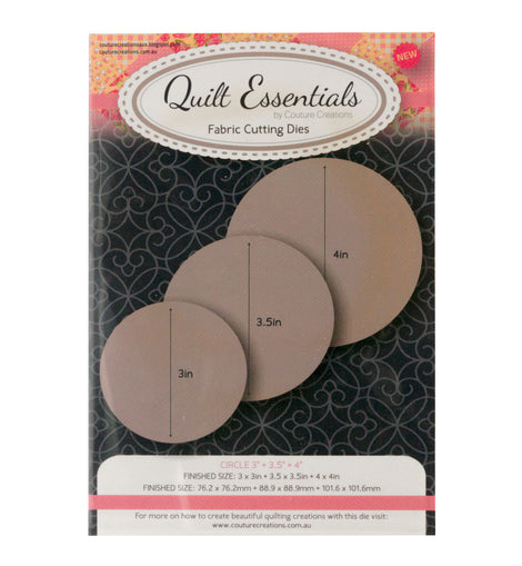 Quilting Circle 3in + 3.5in + 4in Dies (CO724340)