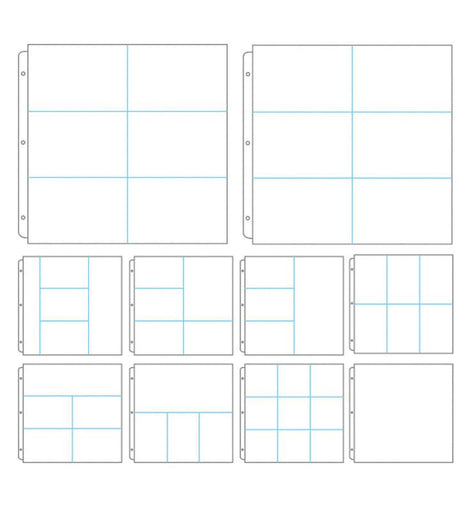 Couture Creations Album Refills Assorted Dividers 12in x 12in (10pc, No Paper Insert) CO724373