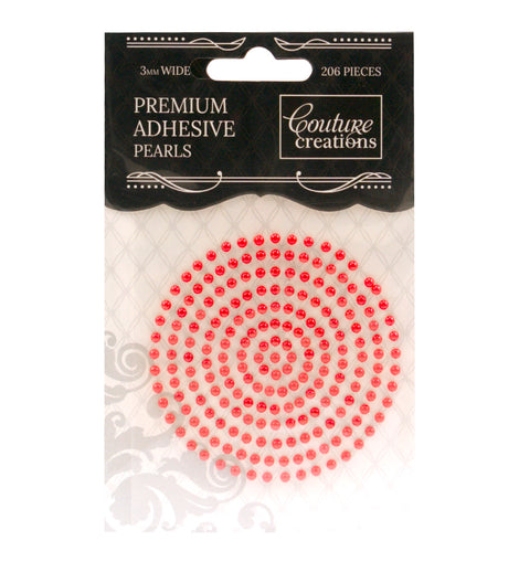Radiant Red Adhesive Pearls - CO724636