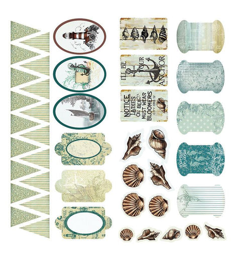 Couture Creations Sea Breeze Set Adhesive Chipboard CO724680