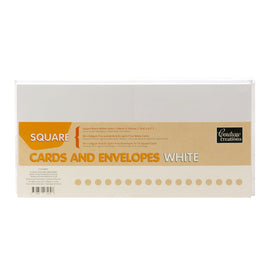 Card And Envelope Set White Square 10.6in x 5.3in (270mm x 135mm) 50 Sets CO724845