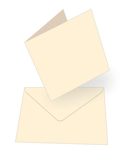 Couture Creations Card And Envelope Set Cream Square 10.6in x 5.3in (270mm x 135mm) 50 Sets CO724846