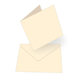 Couture Creations Card And Envelope Set Cream Square 10.6in x 5.3in (270mm x 135mm) 50 Sets CO724846