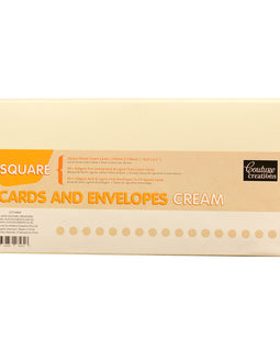 Card And Envelope Set Cream Square 10.6in x 5.3in (270mm x 135mm) 50 Sets CO724846