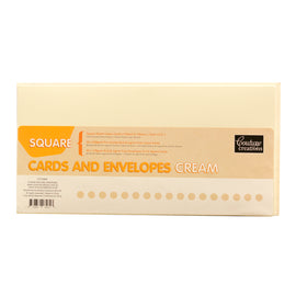 Card And Envelope Set Cream Square 10.6in x 5.3in (270mm x 135mm) 50 Sets CO724846