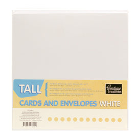 Card And Envelope Set White Tall 8.2in x 4.1in (210mm x 105mm) 50 Sets CO724847