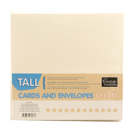 Card And Envelope Set Cream Tall CO724848