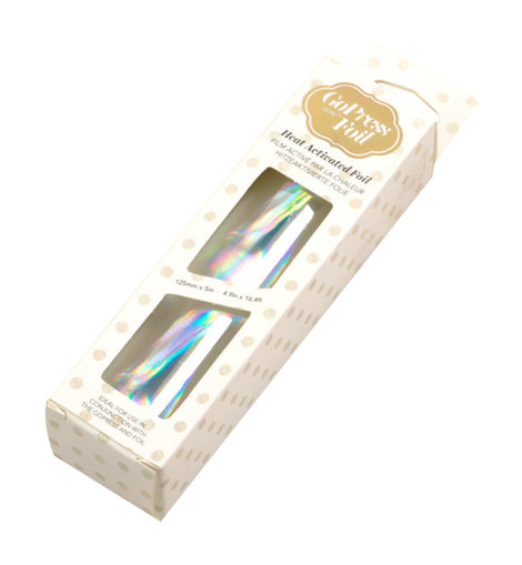 Silver (Iridescent Material Pattern) Heat Activated Foil CO725387