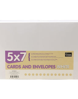 5x7 White Card & Envelope Pack - (50 Sets) CO725815