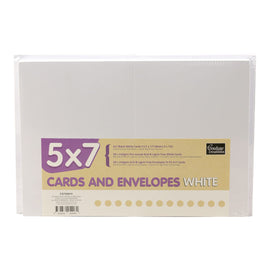5x7 White Card & Envelope Pack - (50 Sets) CO725815