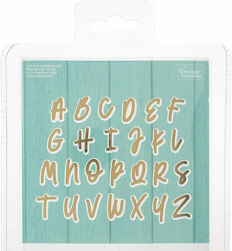 Journaled Alphabet Cut, Foil & Emboss Die Set CO726371