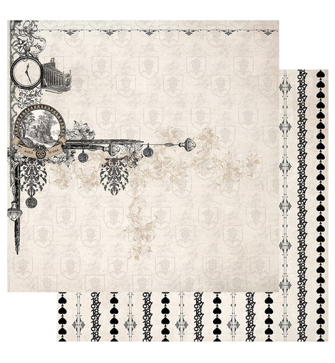 Couture Creations Paper - 12 x 12in - Gentlemans Emporium Sheet 2 - 304.8 x 304.8mm | 12 x 12in
