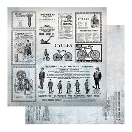 Couture Creations Paper - 12 x 12in - Gentlemans Emporium Sheet 11 - 304.8 x 304.8mm | 12 x 12in