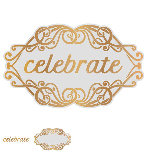 Couture Creations Celebrate Tag (1pc) Gentlemans Emporium Collection, Cut, Foil & Embossing Die 100mm x 60mm (3.9in x 2.3in) CO726855