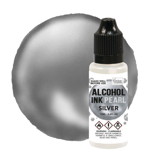 Couture Creations Alcohol Ink Silver Pearl 12ml (0.4fl oz) CO727380