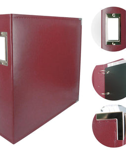 Couture Creations Classic Superior faux Leather Wine Red Album 12in x 12in CO728145