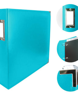 Couture Creations Classic Superior faux Leather Aqua Album 12in x 12in CO728146