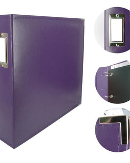Couture Creations Classic Superior faux Leather Grape Soda Purple Album 12in x 12in CO728152