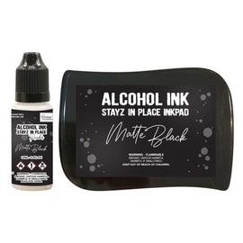 Pearlescent Jet Black Stayz In Place Alcohol Ink and Ink Pad CO728162