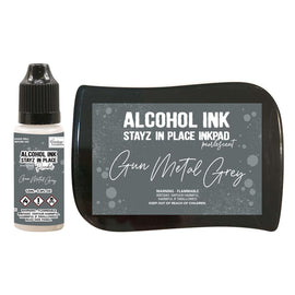 Pearlescent Gun Metal Grey Stayz In Place Alcohol Ink and Ink Pad CO728163