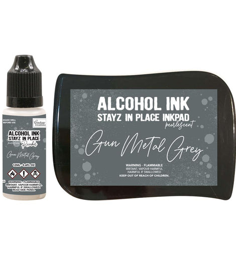 Pearlescent Gun Metal Grey Stayz In Place Alcohol Ink and Ink Pad CO728163