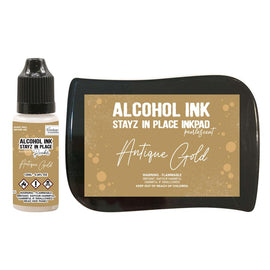 Pearlescent Antique Gold Stayz In Place Alcohol Ink and Ink Pad CO728166