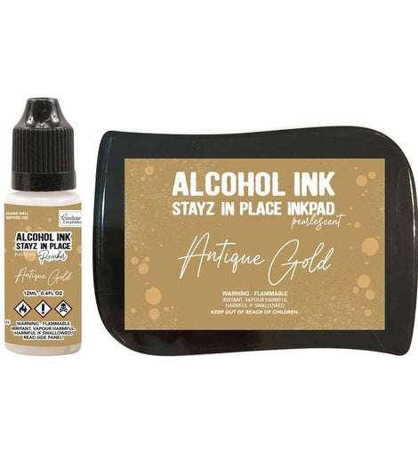 Pearlescent Antique Gold Stayz In Place Alcohol Ink and Ink Pad CO728166