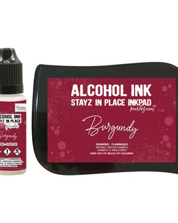 Burgundy Pearlescent Stayz In Place Alcohol Ink and Ink Pad CO728174