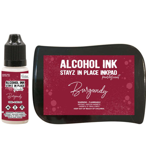 Burgundy Pearlescent Stayz In Place Alcohol Ink and Ink Pad CO728174