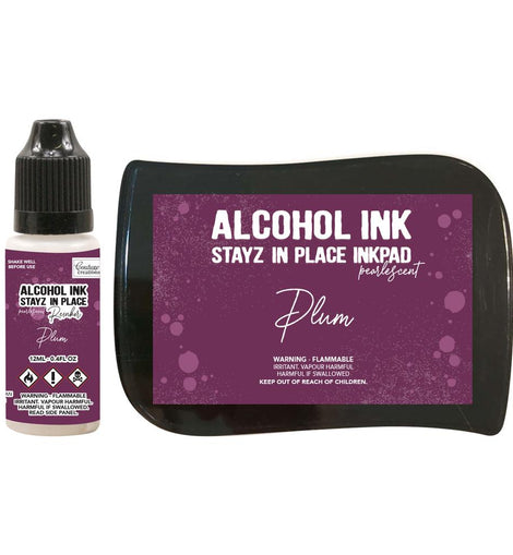 Plum Pearlescent Stayz In Place Alcohol Ink and Ink Pad CO728180