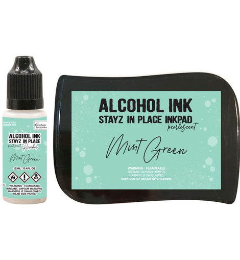 Mint Green Pearlescent Stayz In Place Alcohol Ink and Ink Pad CO728186