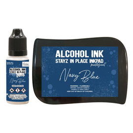 Navy Blue Pearlescent Stayz In Place Alcohol Ink and Ink Pad CO728187