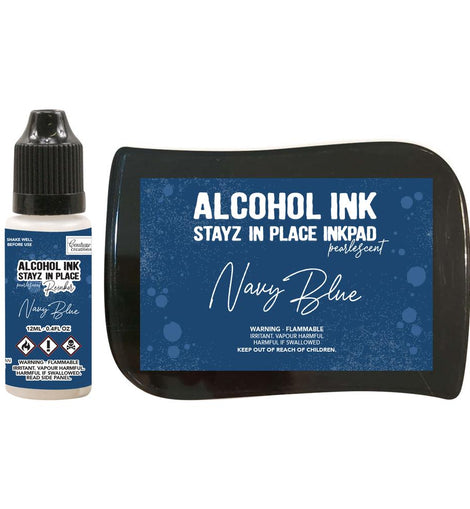 Navy Blue Pearlescent Stayz In Place Alcohol Ink and Ink Pad CO728187